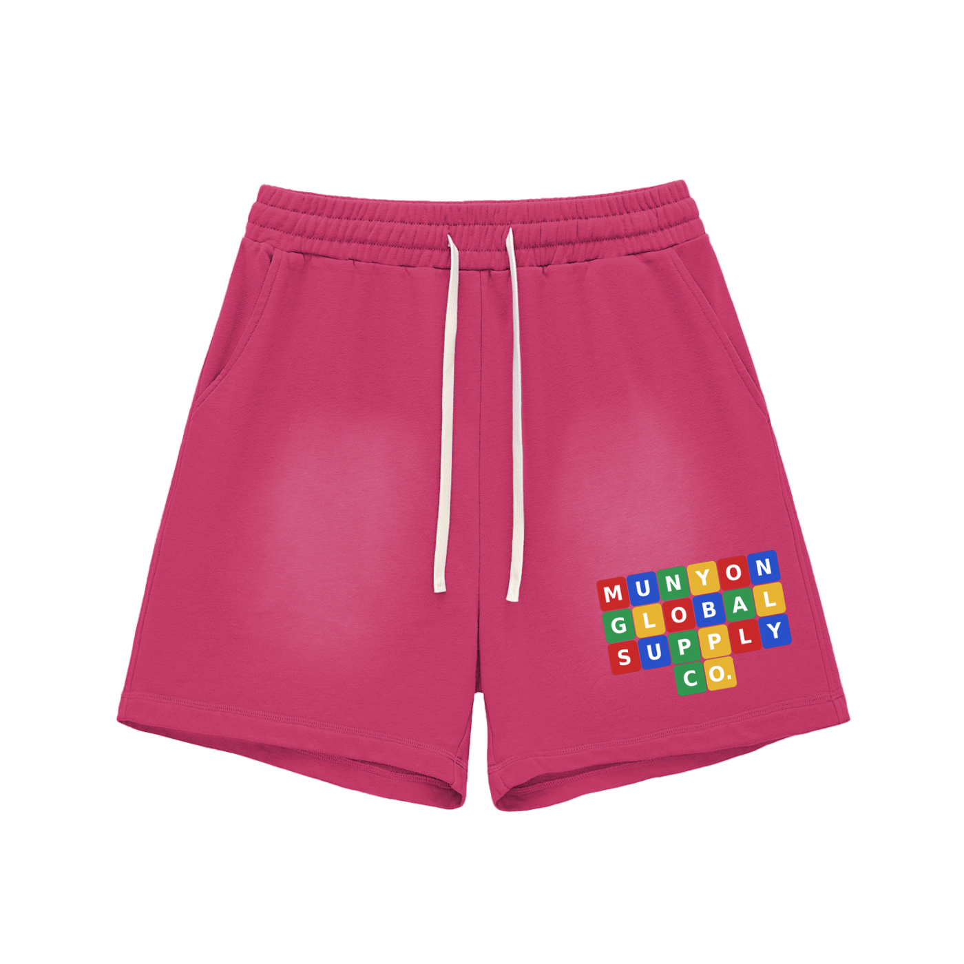 Block By Block Washed Shorts