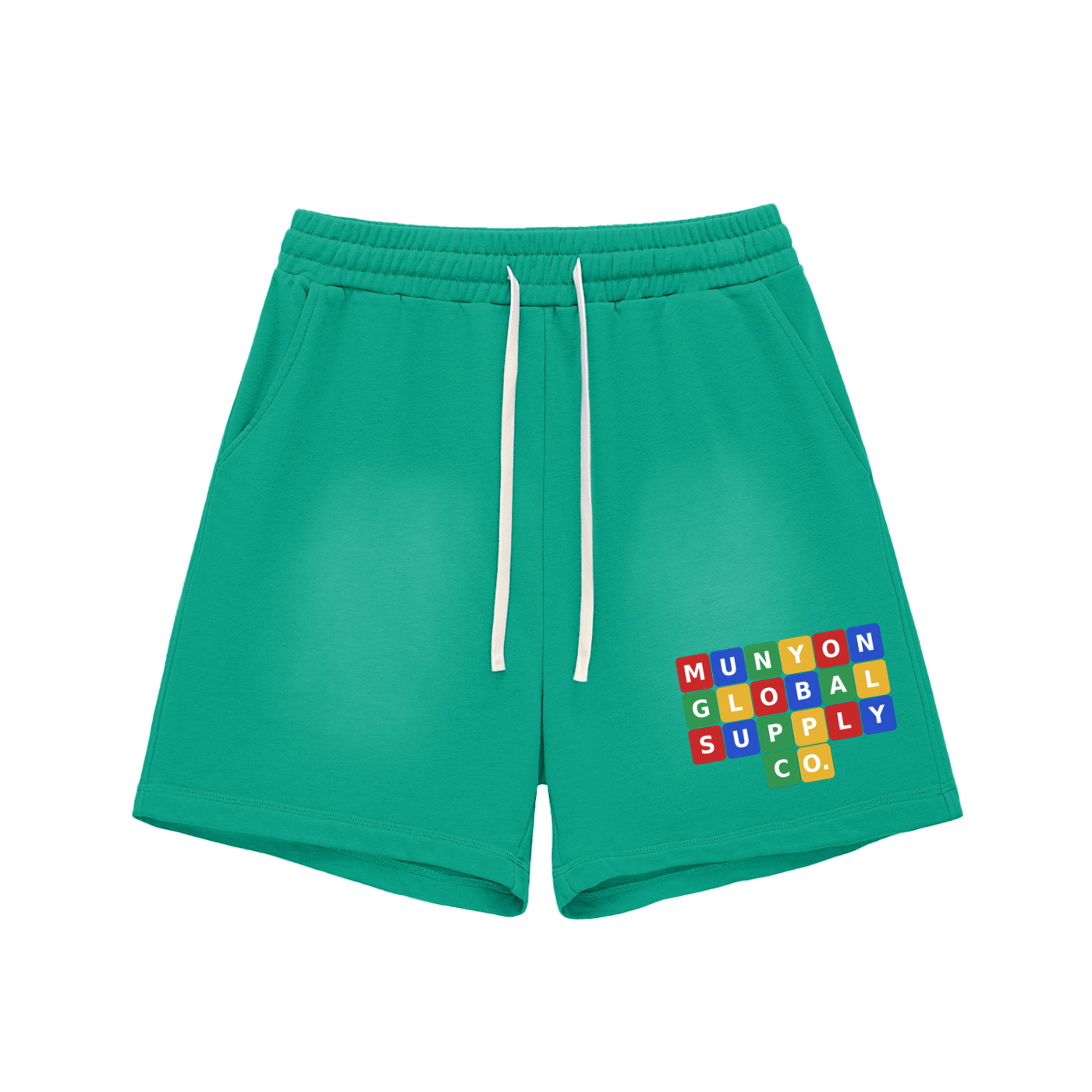 Block By Block Washed Shorts